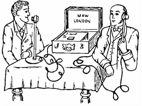 1896年英格兰聋校的桌面助听器