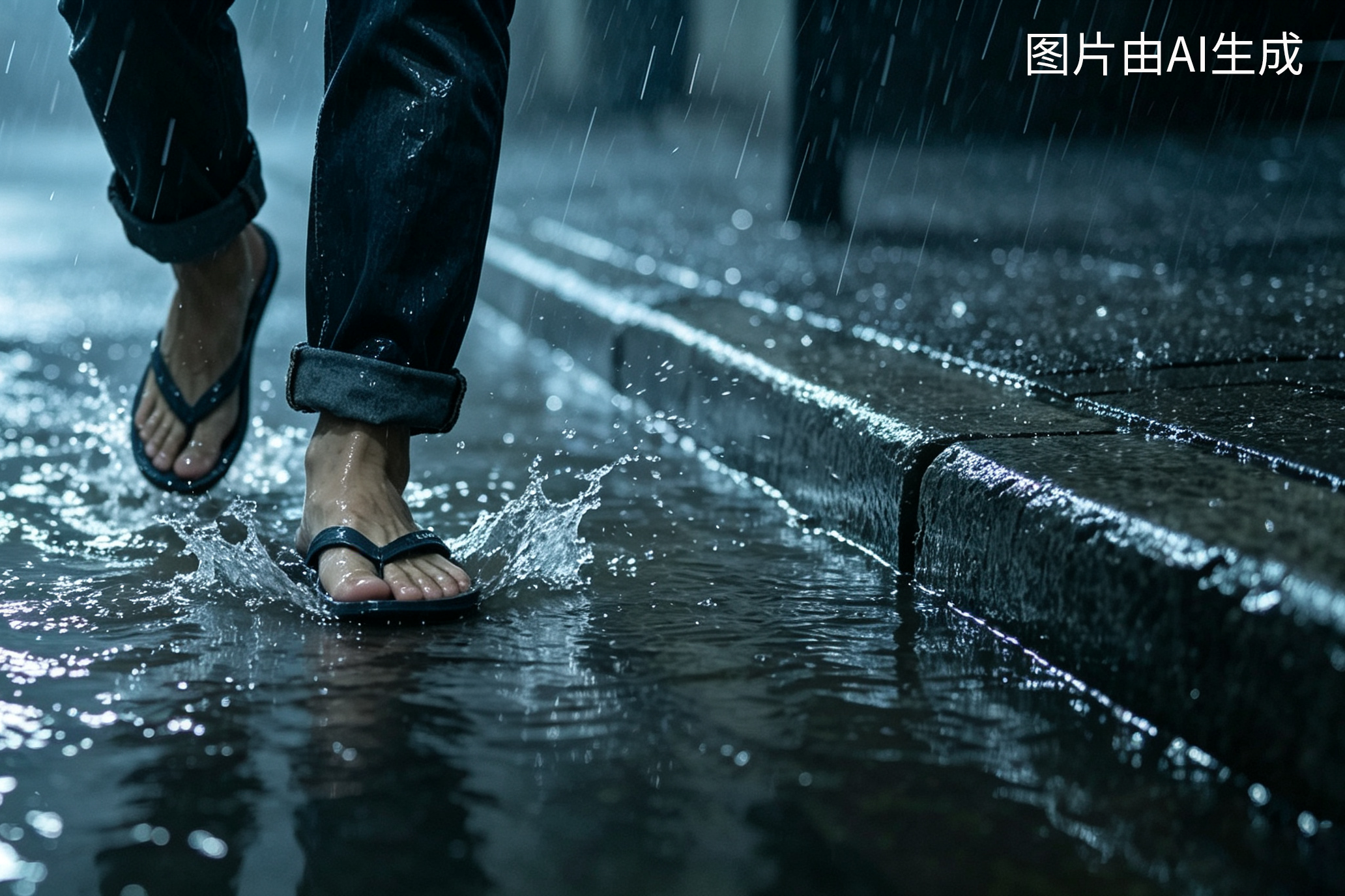 暴雨天，求求你别再蹚水了！