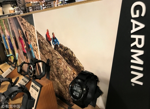 Garmin GPS watches are on display at a store in Encinitas, California, USA, Oct 30, 2017