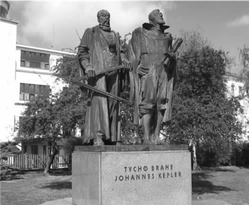 在捷克布拉格的第谷和开普勒纪念像