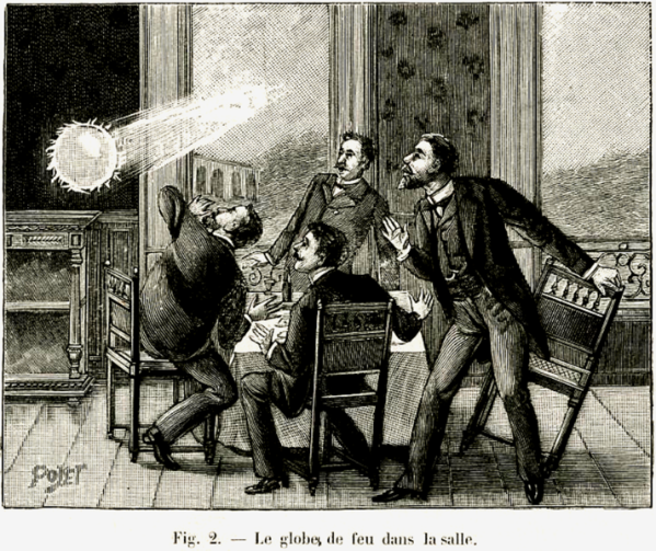19世纪欧洲人对球形闪电的想象图（图源：维基百科）