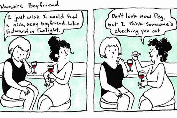 Amusing Comics About The Romance Between A Girl And A Vampire, By Julia Loopstra