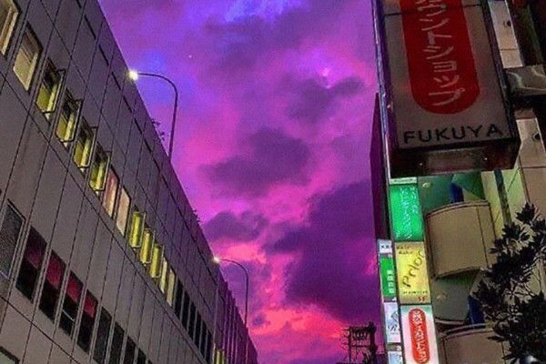 People In Japan Were Admiring The Incredibly Purple Sky, But It’s A Sign Of A Typhoon