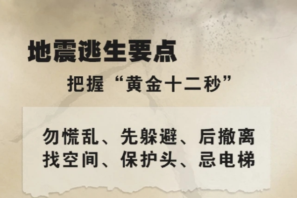 安全知识科普 | 地震来了怎么办？