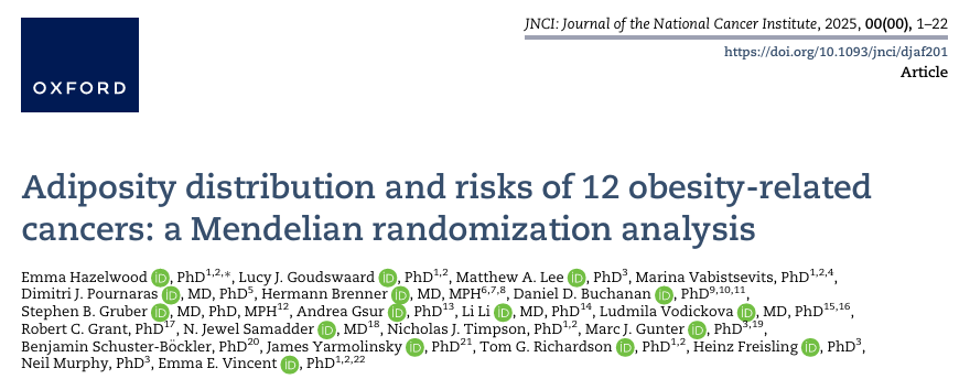 脂肪分布影响癌症风险，这个部位千万不能胖