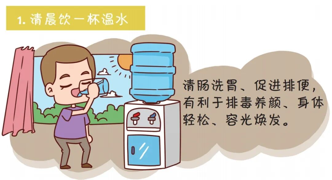 一日健康五要素，从早做到晚，身体倍棒！